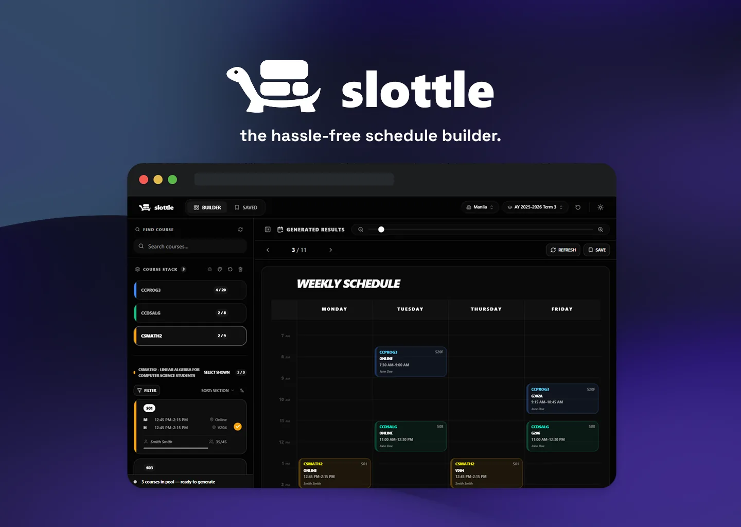 Slottle interface